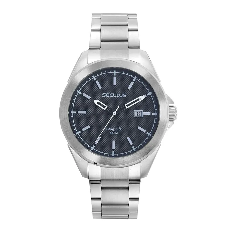 Relógio Masculino Aço Casual Prata