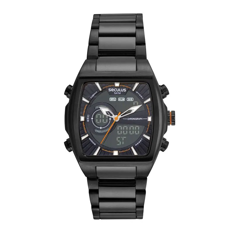 Relógio Masculino Anadigi Quadrado Preto