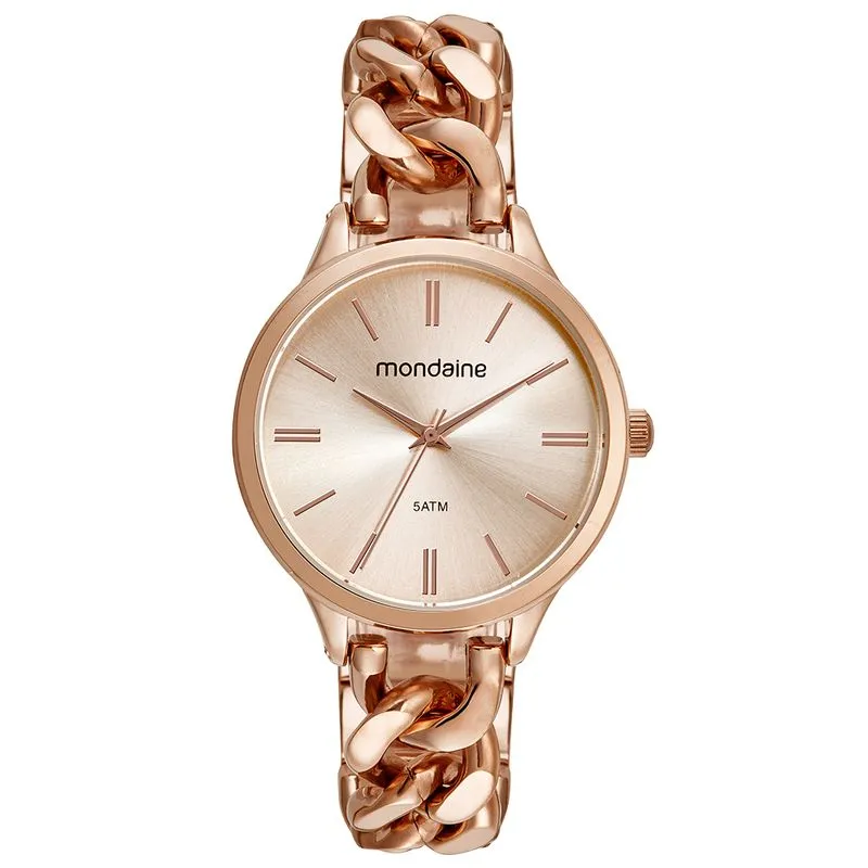 Relógio Feminino Corrente Rosé