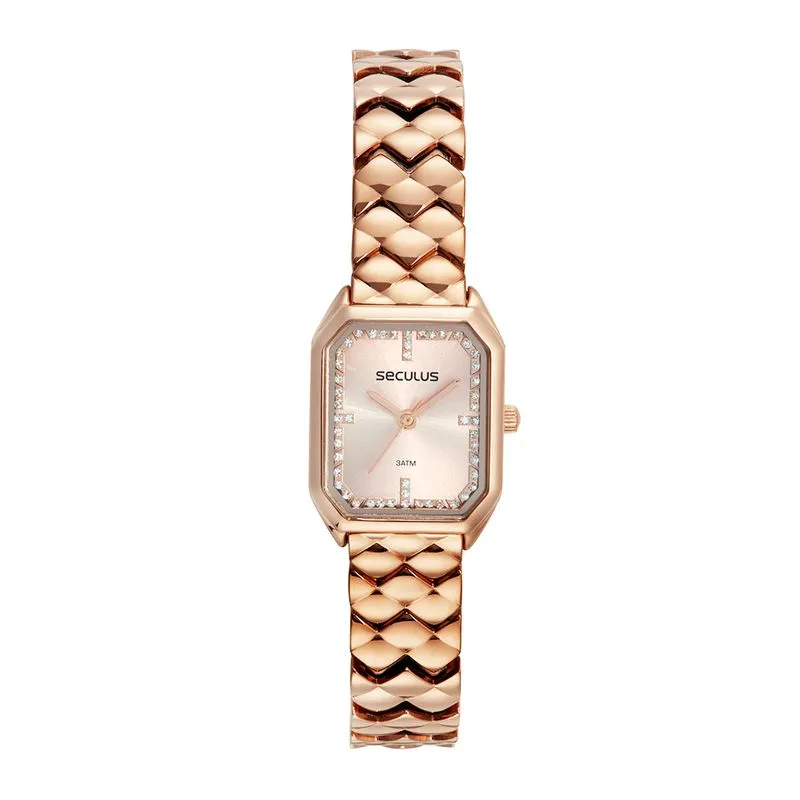 Relógio Feminino Serpens Cristais Rosé