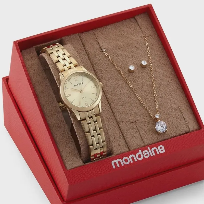 Relógio Mondaine Dourado 5 atm 38mm