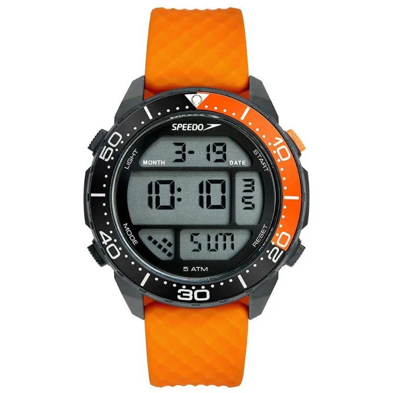 Relógio Masculino Speedo Anadigi Esportivo em Nylon Laranja 5CM
