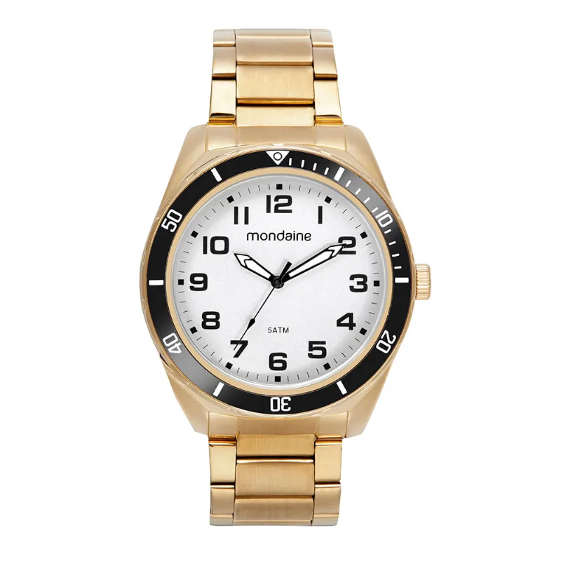 Relógio Masculino Casual Dourado