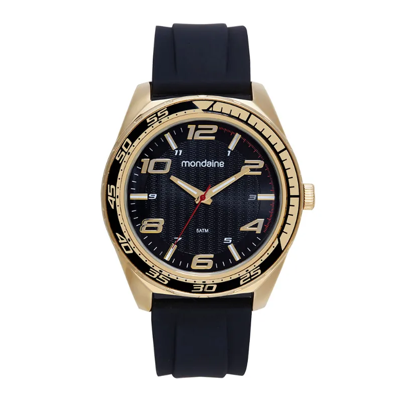 Relógio Masculino Esportivo Dourado