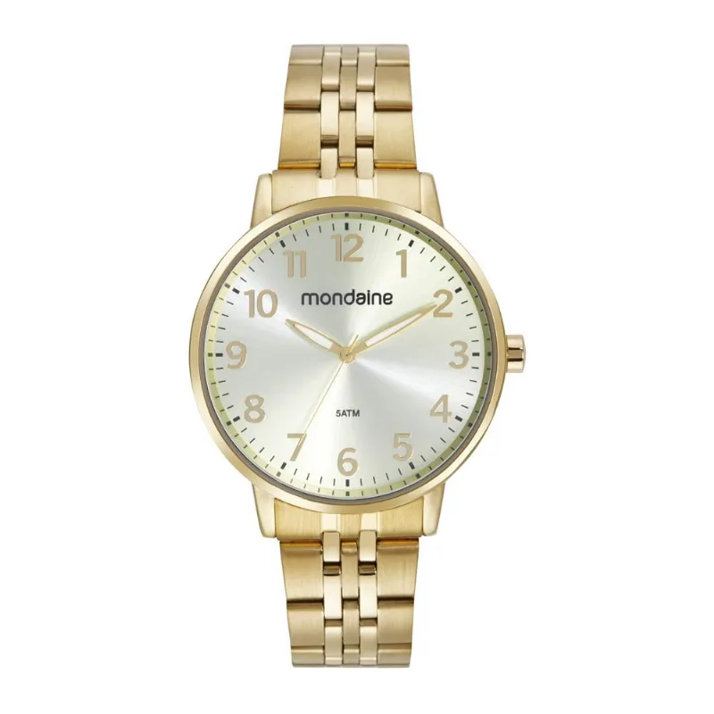 Relogio Mondaine Feminino Casual Dourado