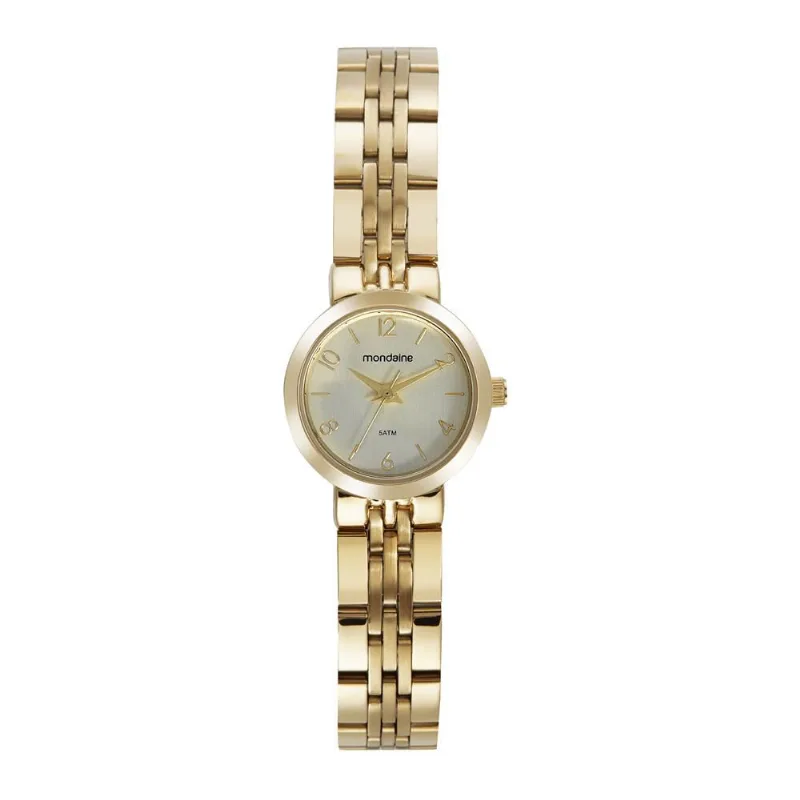 Relogio Mondaine Feminino Ref: 32732lpmvde1 Casual Dourado
