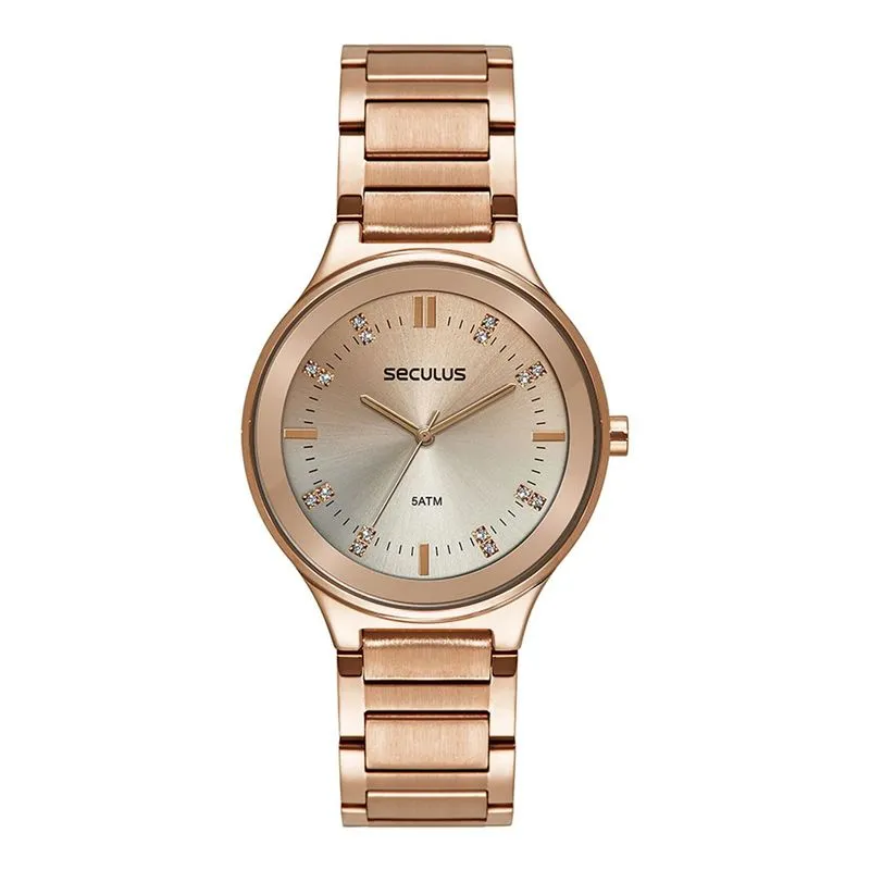 Relogio De Pulso Feminino Rose 77246lpsvrs3 - Seculus