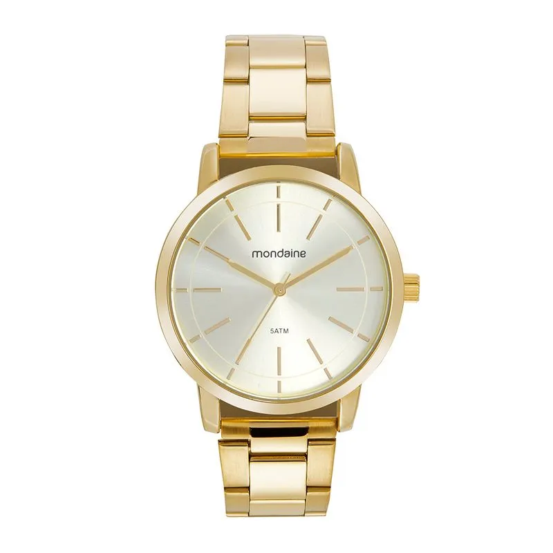 Relógio Feminino Minimalista Dourado