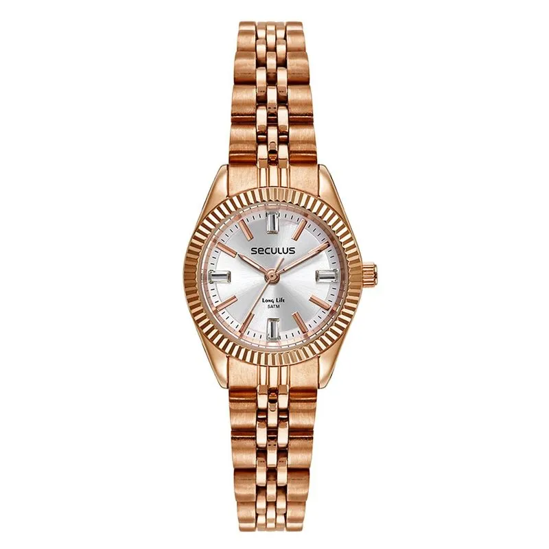 Relogio De Pulso Feminino Rose 77255lpsvra2 - Seculus