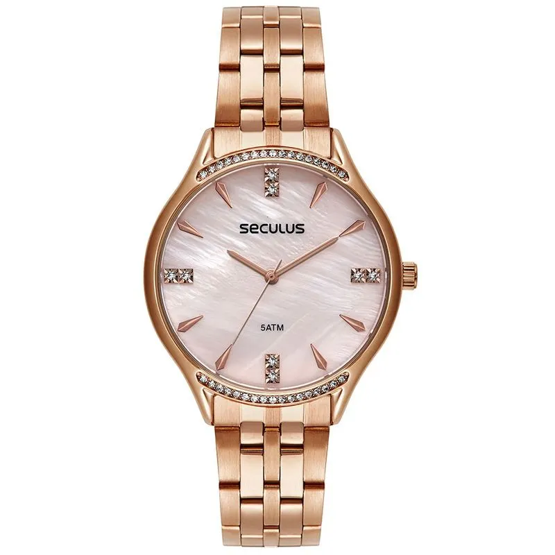 Relogio De Pulso Feminino Rose 77269lpsvrs2 - Seculus