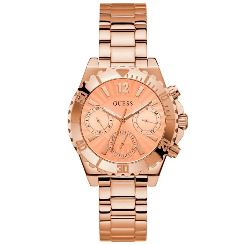 Relógio Feminino Multifunção Rosé em Aço Inox Rosê Guess 38MM