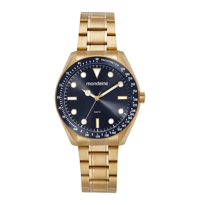 Relógio Masculino Aço Dourado