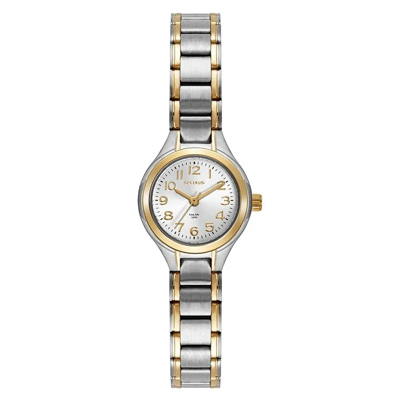 Relógio De Pulso Feminino Pra E Dou 44188lpsvba3 - Seculus