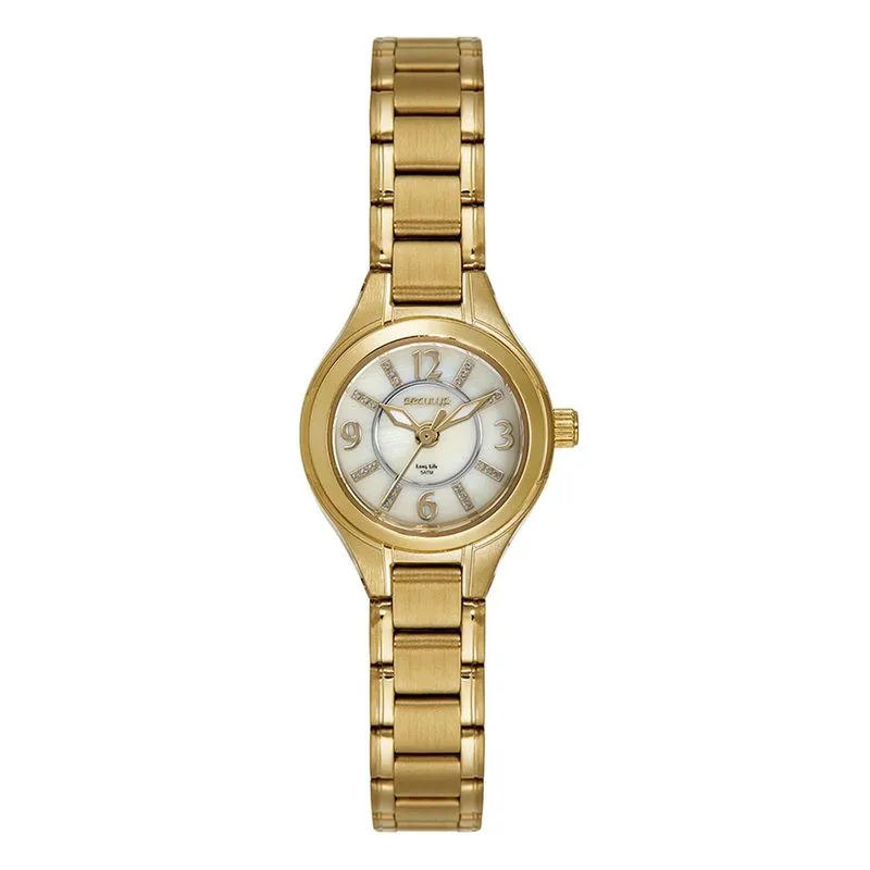 Relogio De Pulso Feminino Dourado 44189lpsvda1 - Seculus