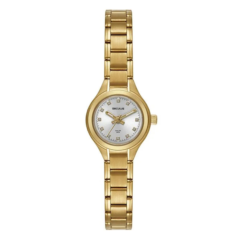 Relogio De Pulso Feminino 44190lpsvda1 Dourado - Seculus
