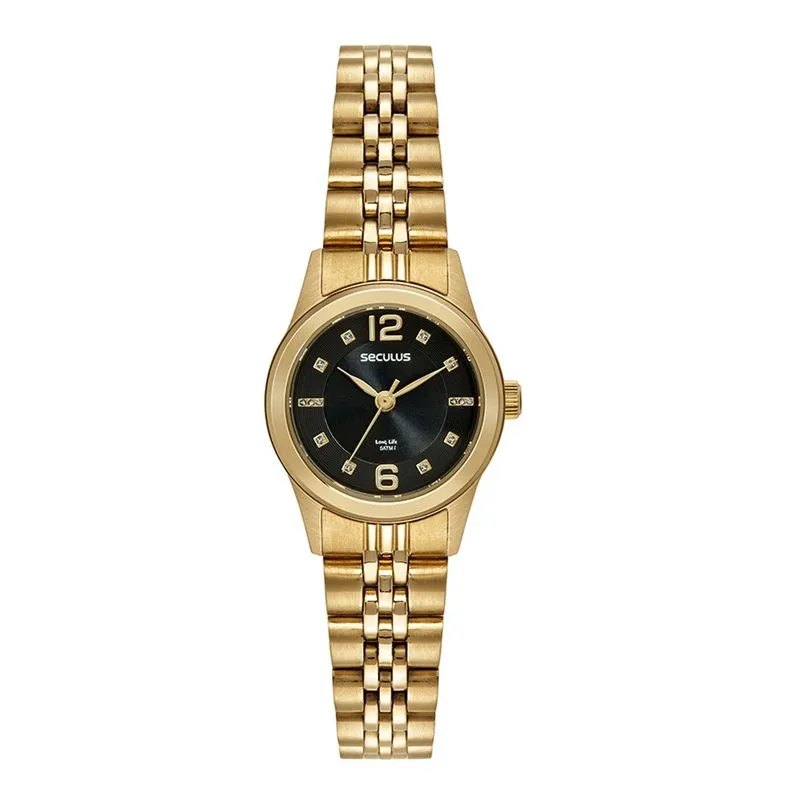 Relogio De Pulso Feminino 44192lpsvda1 Dourado - Seculus