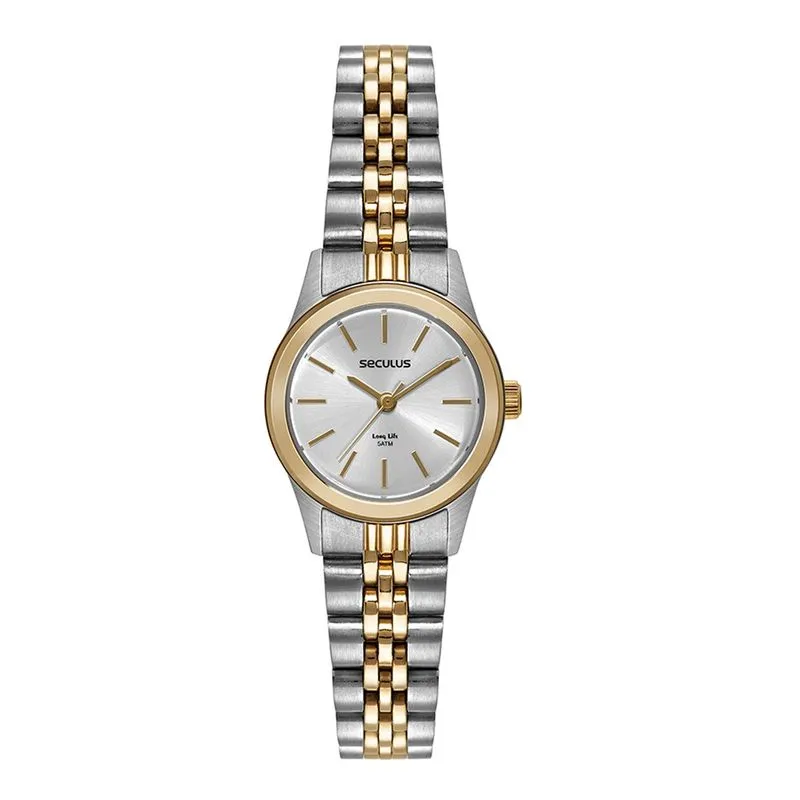 Relogio De Pulso Feminino Bicolor 44193lpsvba2 - Seculus