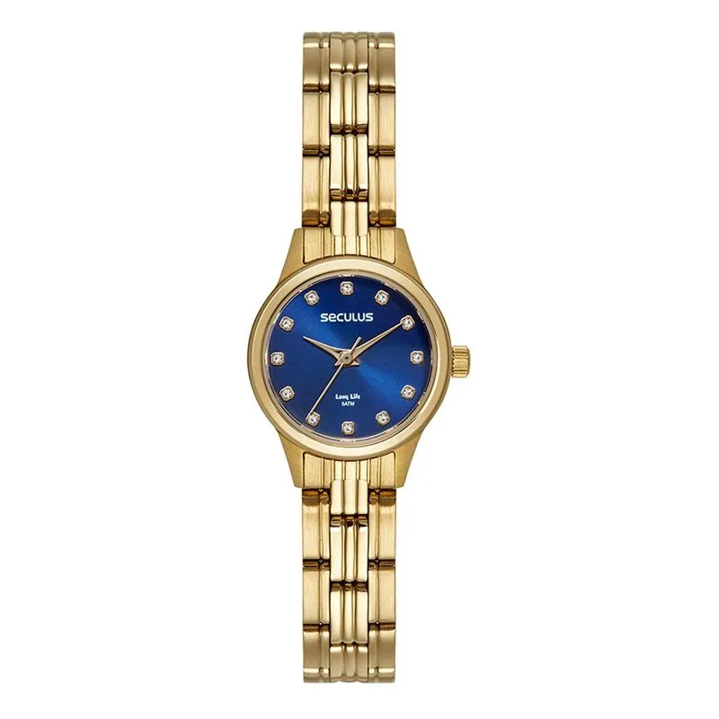 Relogio De Pulso Feminino Dourado 44194lpsvda2 - Seculus