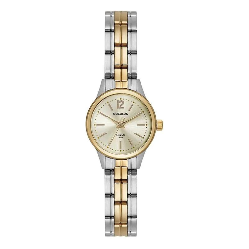 Relogio De Pulso Feminino Bicolor 44195lpsvba2 - Seculus