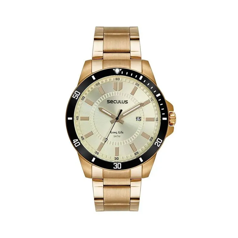 Relógio Masculino Analógico Seculus 44203GPSVDA2 Dourado RELOGIO SECULUS MASCULINO 44203GPSVDA2