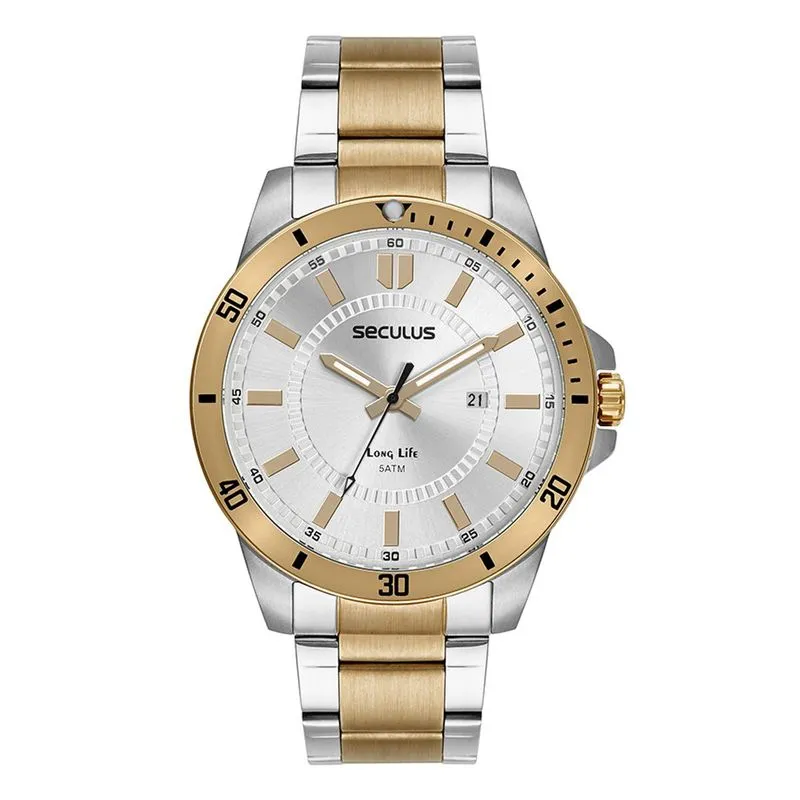 Relogio De Pulso Masculino Bicolor 44203gpsvba3 - Seculus