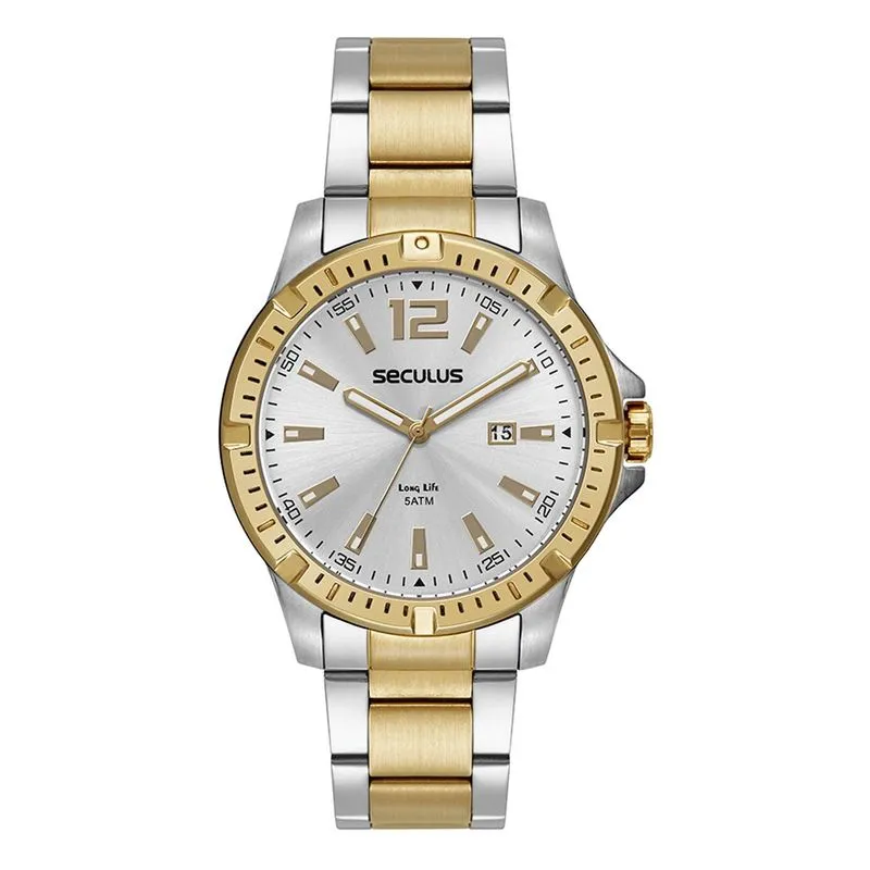 Relogio De Pulso Masculino Bicolor 44208gpsvba4 - Seculus