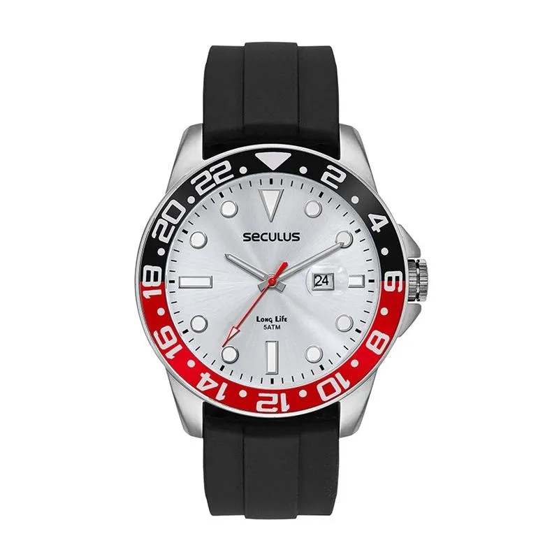 Relogio De Pulso Masculino Preto 44221g0svnu1 - Seculus