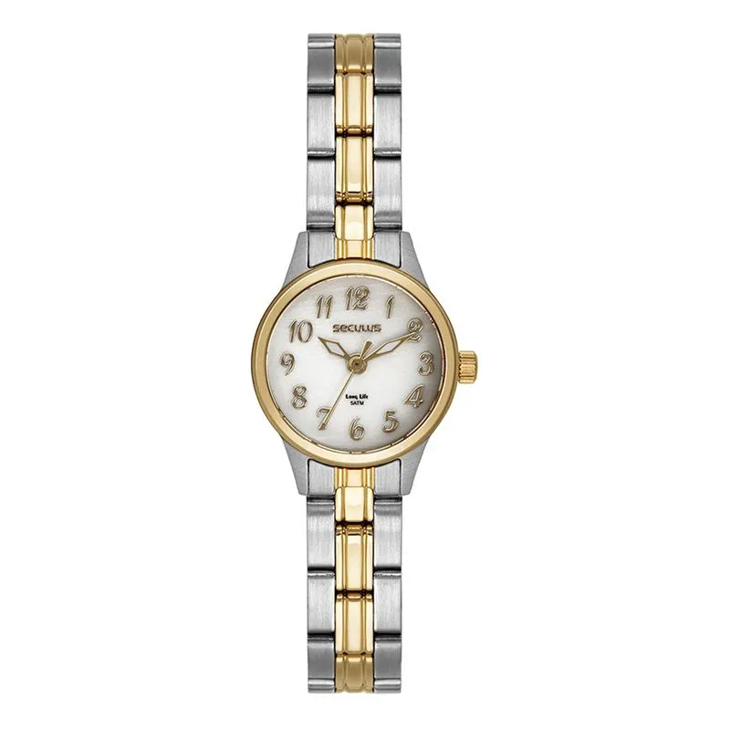 Relogio De Pulso Feminino Bicolor 44196lpsvba4 - Seculus