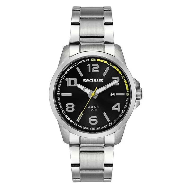 Relogio De Pulso Masculino 44202g0svna1 Prata - Seculus
