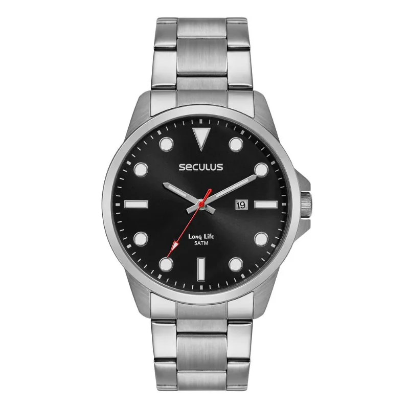 Relógio Seculus Masculino Ref: 44217g0svna1 Casual Prateado