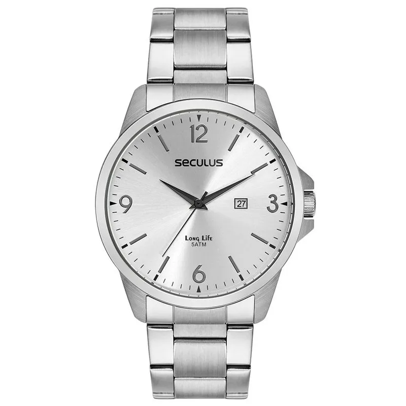 Relogio De Pulso Masculino 44218g0svna1 Prata - Seculus