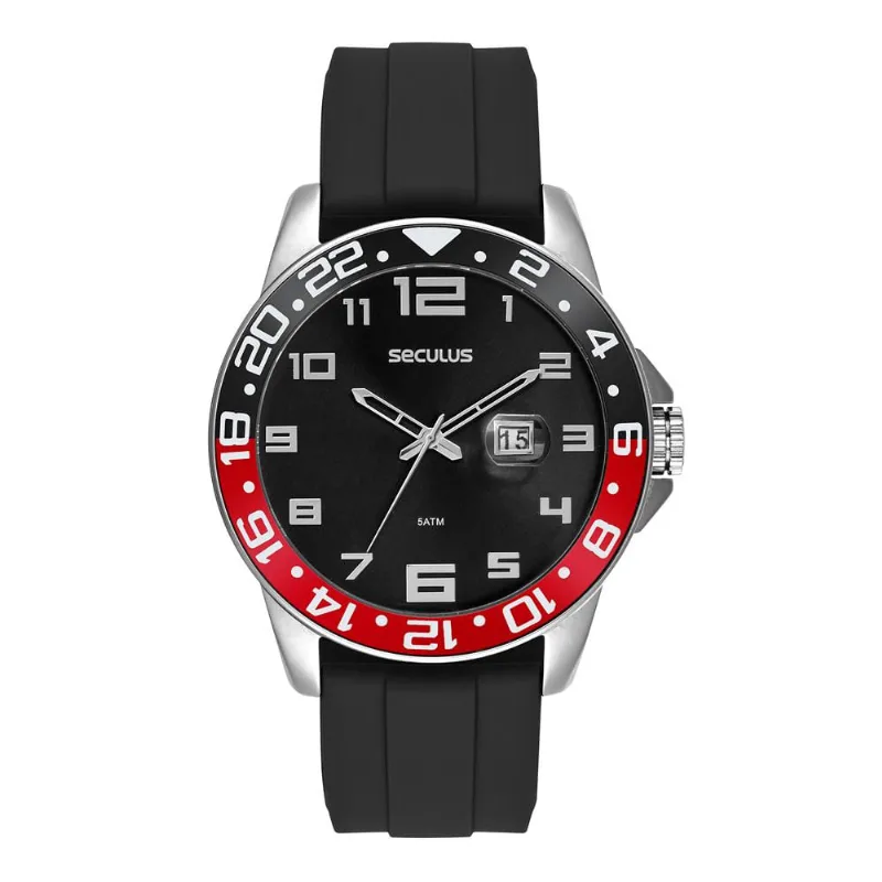 Relógio Seculus Masculino Ref:44222g0svnu1 Esportivo Prateado