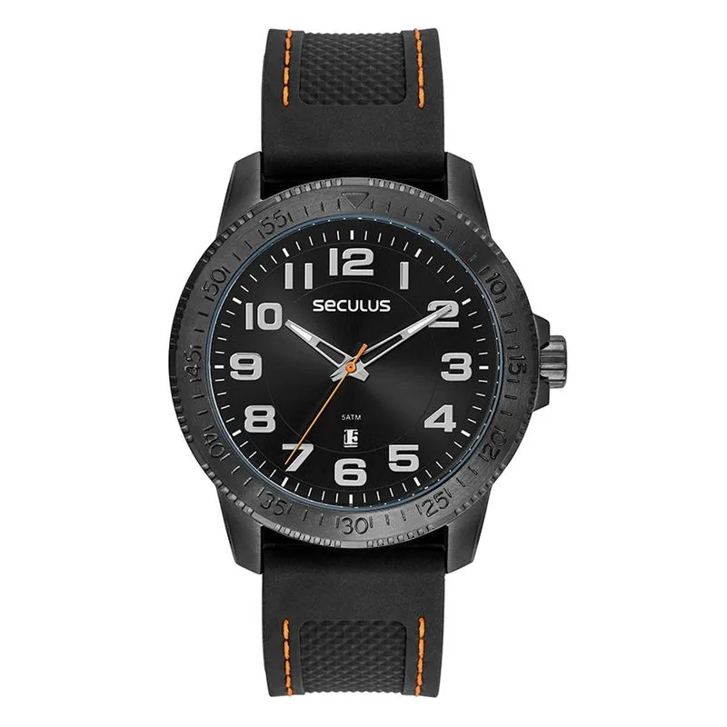 Relogio De Pulso Masculino Preto 44223gpsvpu4 - Seculus