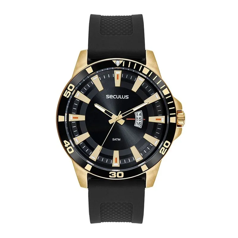 Relogio De Pulso Masculino Preto 44226gpsvdu3 - Seculus