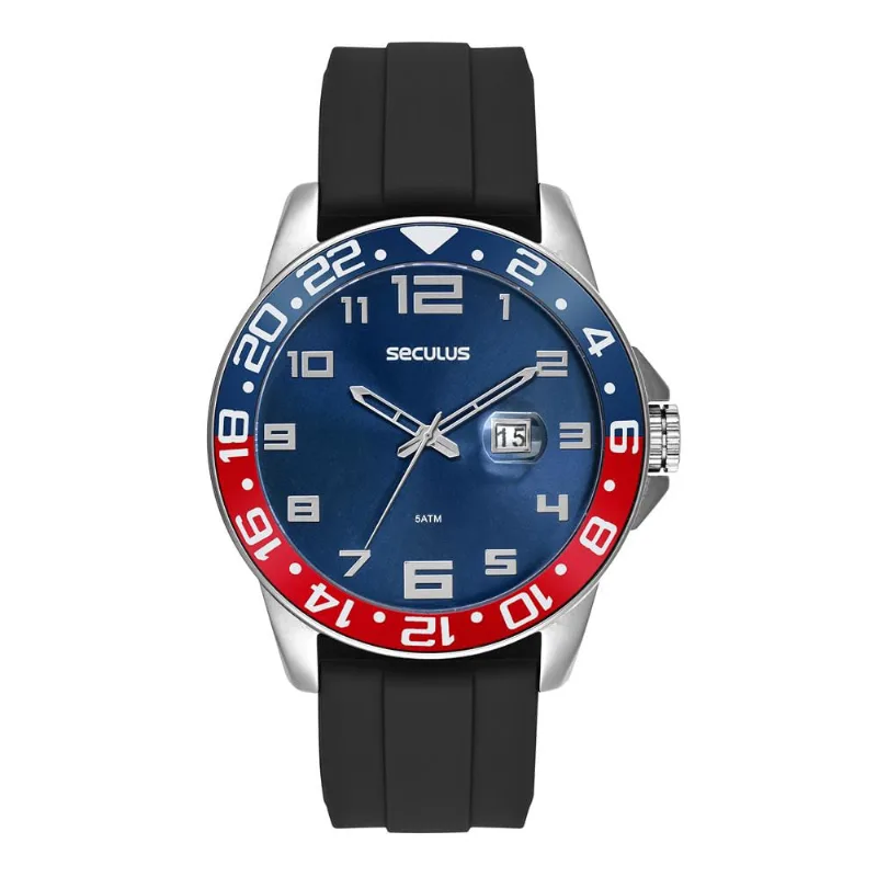 Relógio Seculus Masculino Ref:44222g0svnu2 Esportivo Prateado