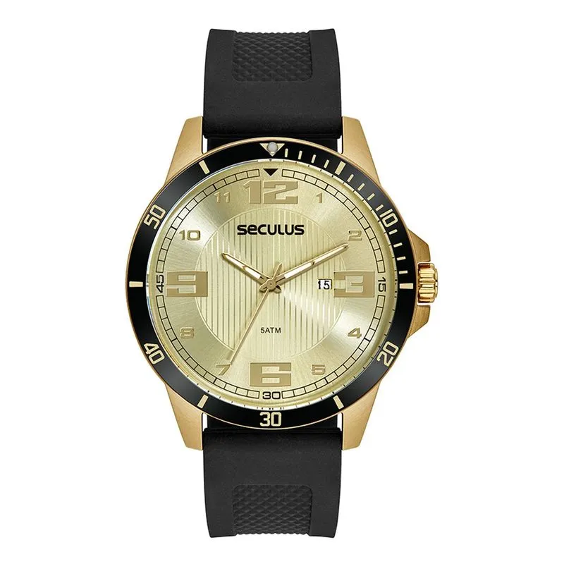 Relogio De Pulso Masculino Preto 44228gpsvdu3 - Seculus