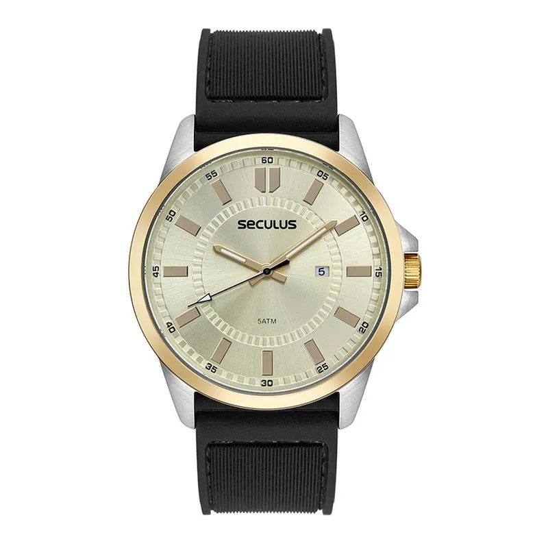 Relogio De Pulso Masculino Preto 44230gpsvbu3 - Seculus