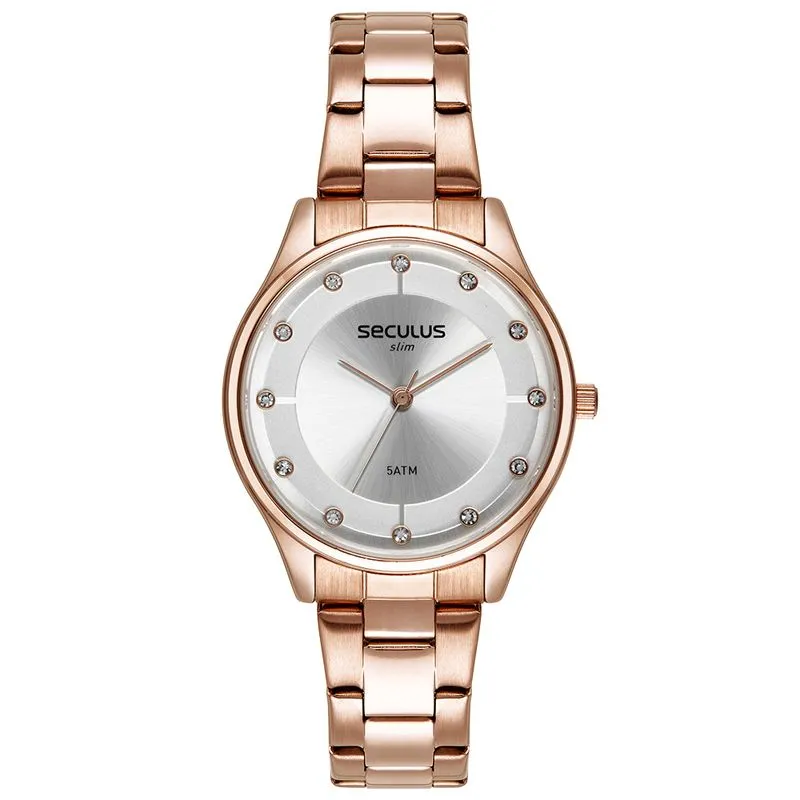 Relógio Feminino Com Vidro Abaulado Rosé