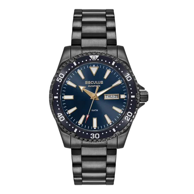 Relógio Seculus Masculino Ref: 44237gpsvpa4 Automático Black