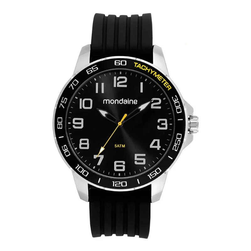 Relógio Masculino Esportivo Silicone Prata