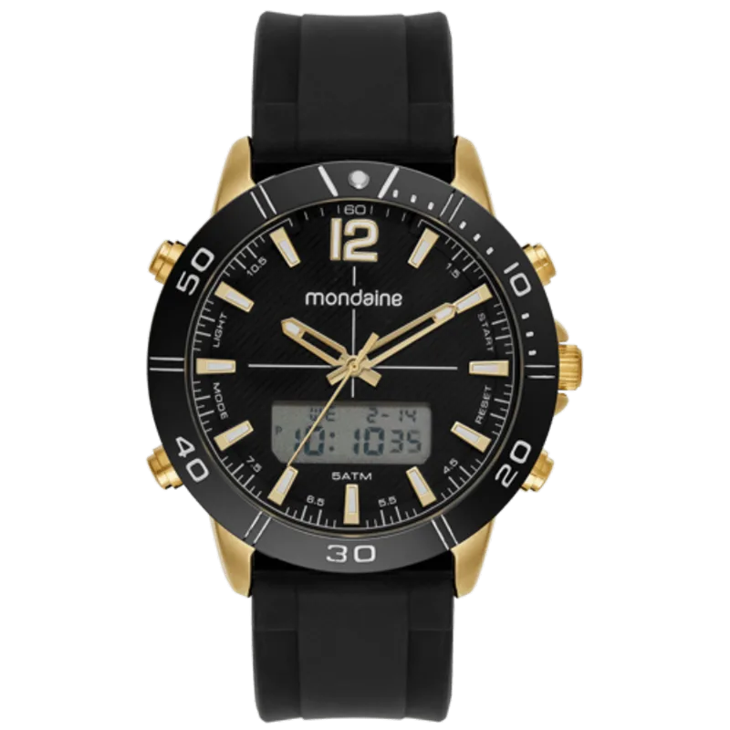 Relógio MasculinoAnadigi Silicone Bicolor