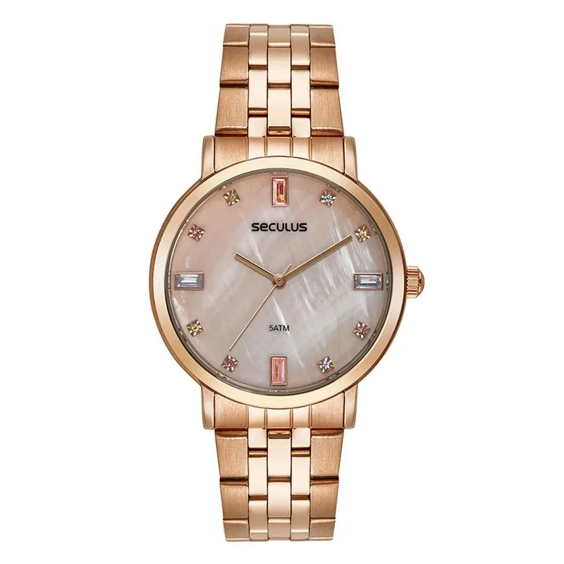 Relogio De Pulso Feminino Rose 44245lpsvrs2 - Seculus