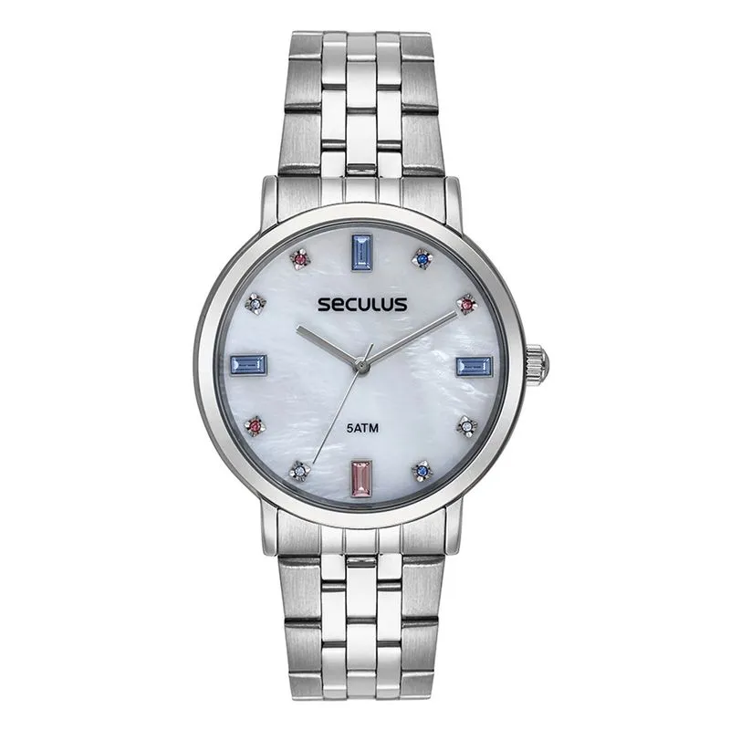 Relogio De Pulso Feminino Prata 44245l0svns3 - Seculus