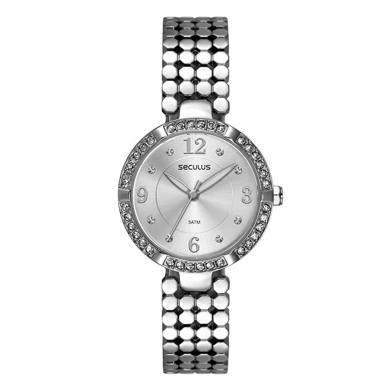 Relogio De Pulso Feminino Prata 23721l0svnb3 - Seculus