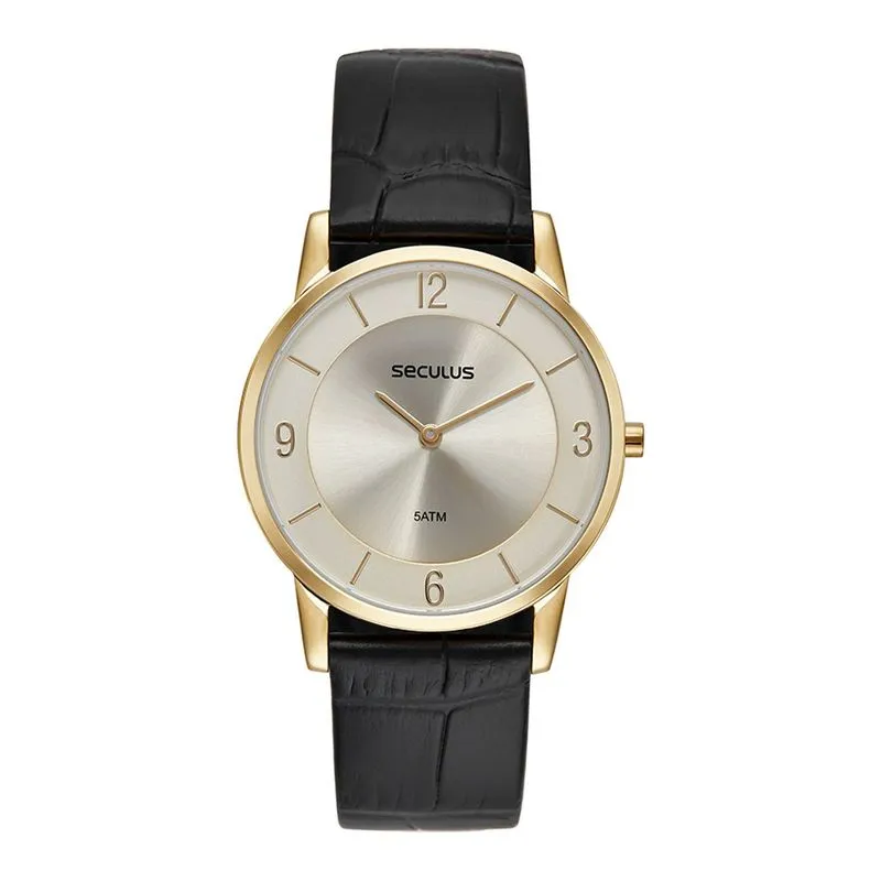 Relogio De Pulso Masculino Preto 23724gpsvdc2 - Seculus