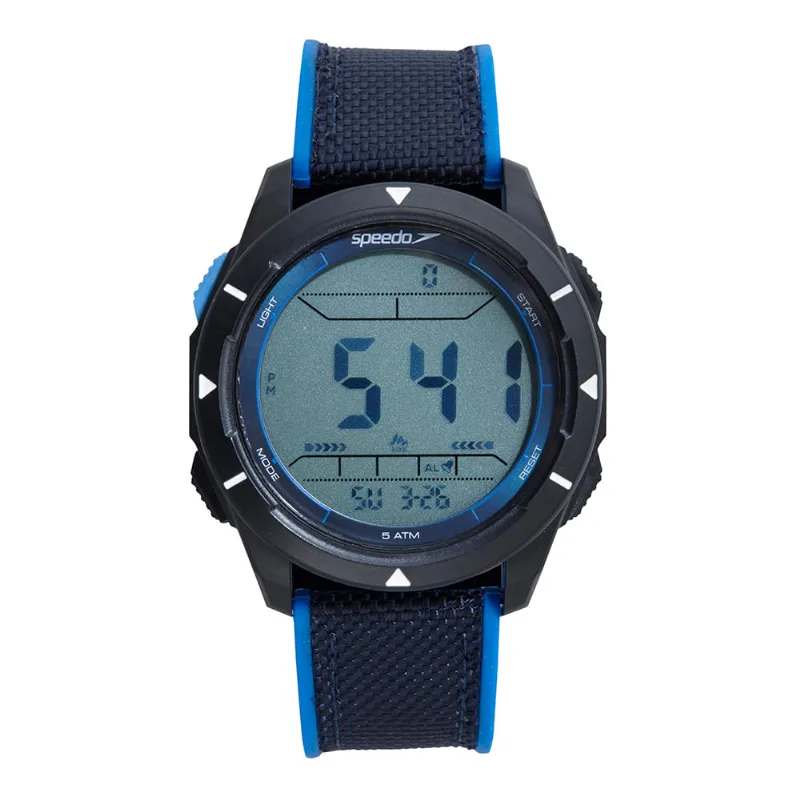 Relógio Masculino Speedo Pedômetro Azul Pulseira Silicone
