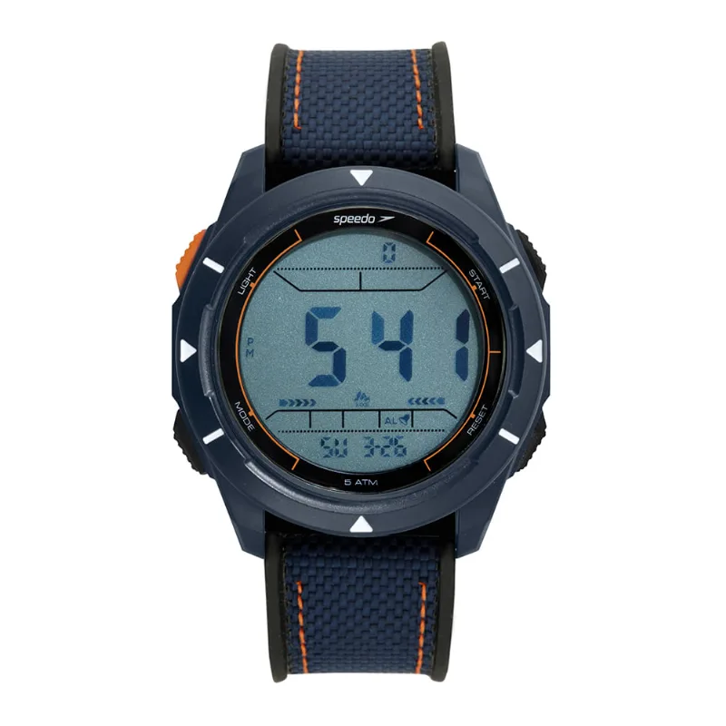 Relógio Masculino Speedo Pedômetro Preto e Azul