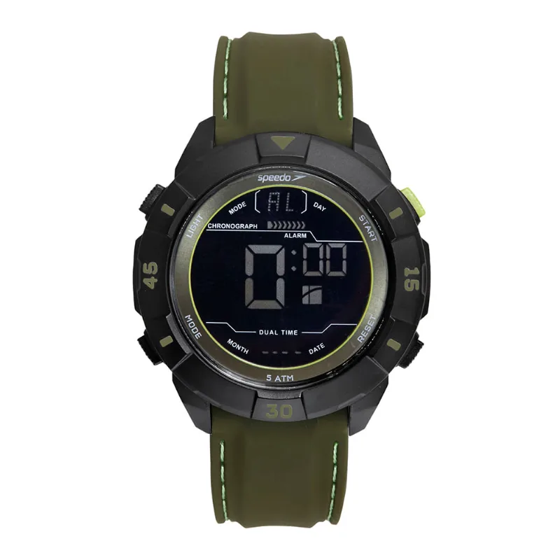Relógio Masculino Speedo Anadigi Verde Pulseira Silicone