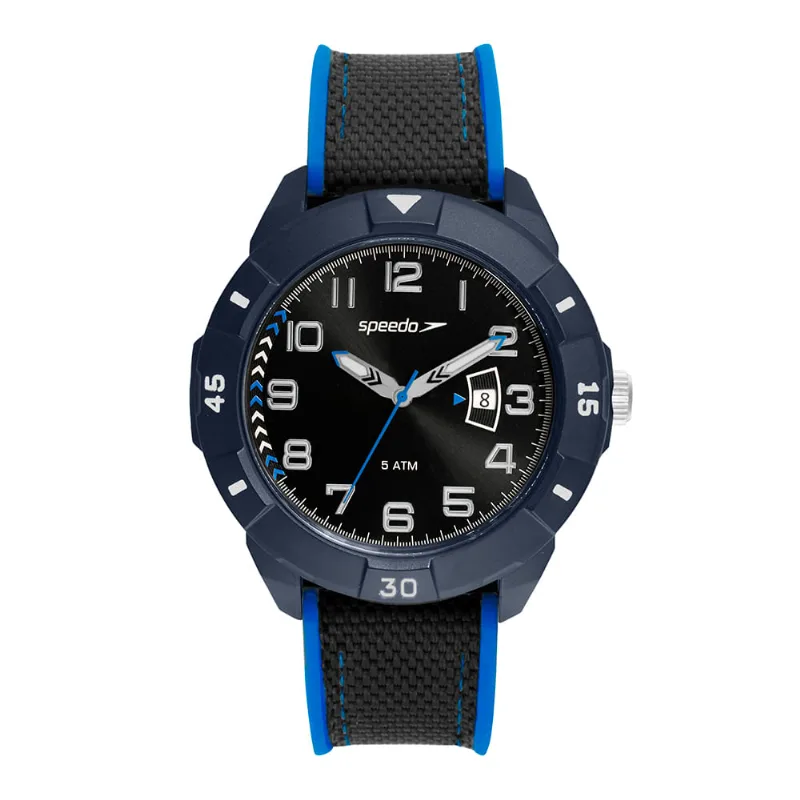 Relógio Masculino Speedo Esportivo Preto e Azul