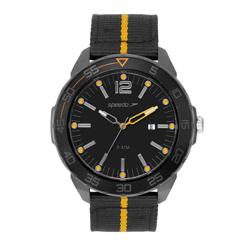 Relógio Masculino Speedo Preto e Dourado Clássico